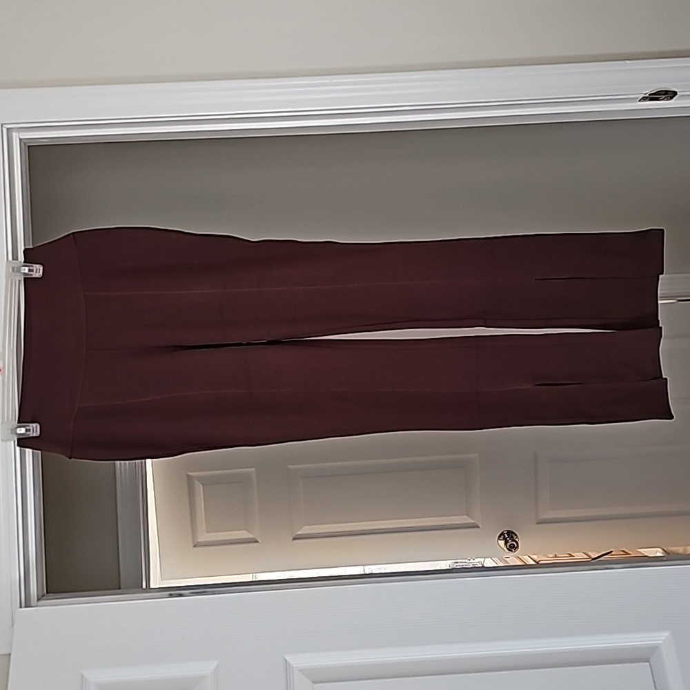 NWT, The Drop Chocolate Brown Uma Ponte pull-on split hem leggings, Size Medium - Picture 13 of 14